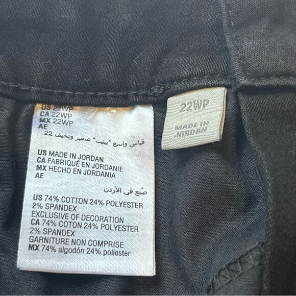 Style & Co Women's Boot Leg Black Pants Cotton Blend Size 22WP Mid-rise - Picture 11 of 12